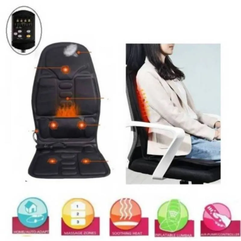 Asiento Masajeador 8 Funciones + Doble Conexión en Casa y Auto