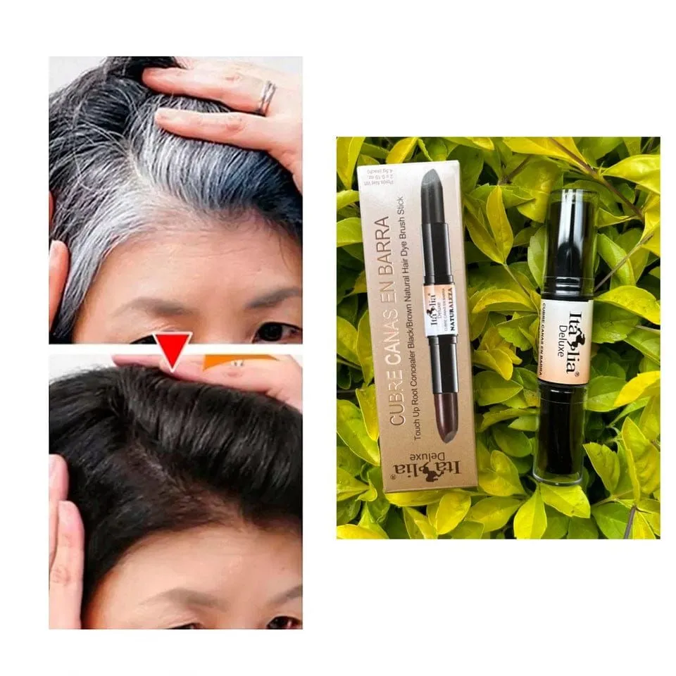 Barra Labial Cubre Canas 2 en 1 Marrón/negro — Cabello / productos para dar forma al pelo no eléctricos