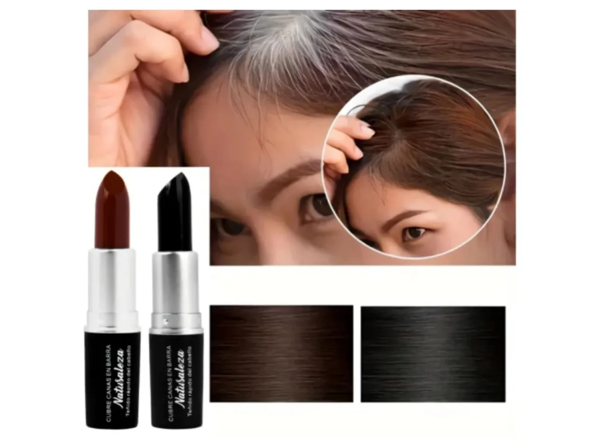 Barra Labial Cubre Canas 2 en 1 Marrón/negro