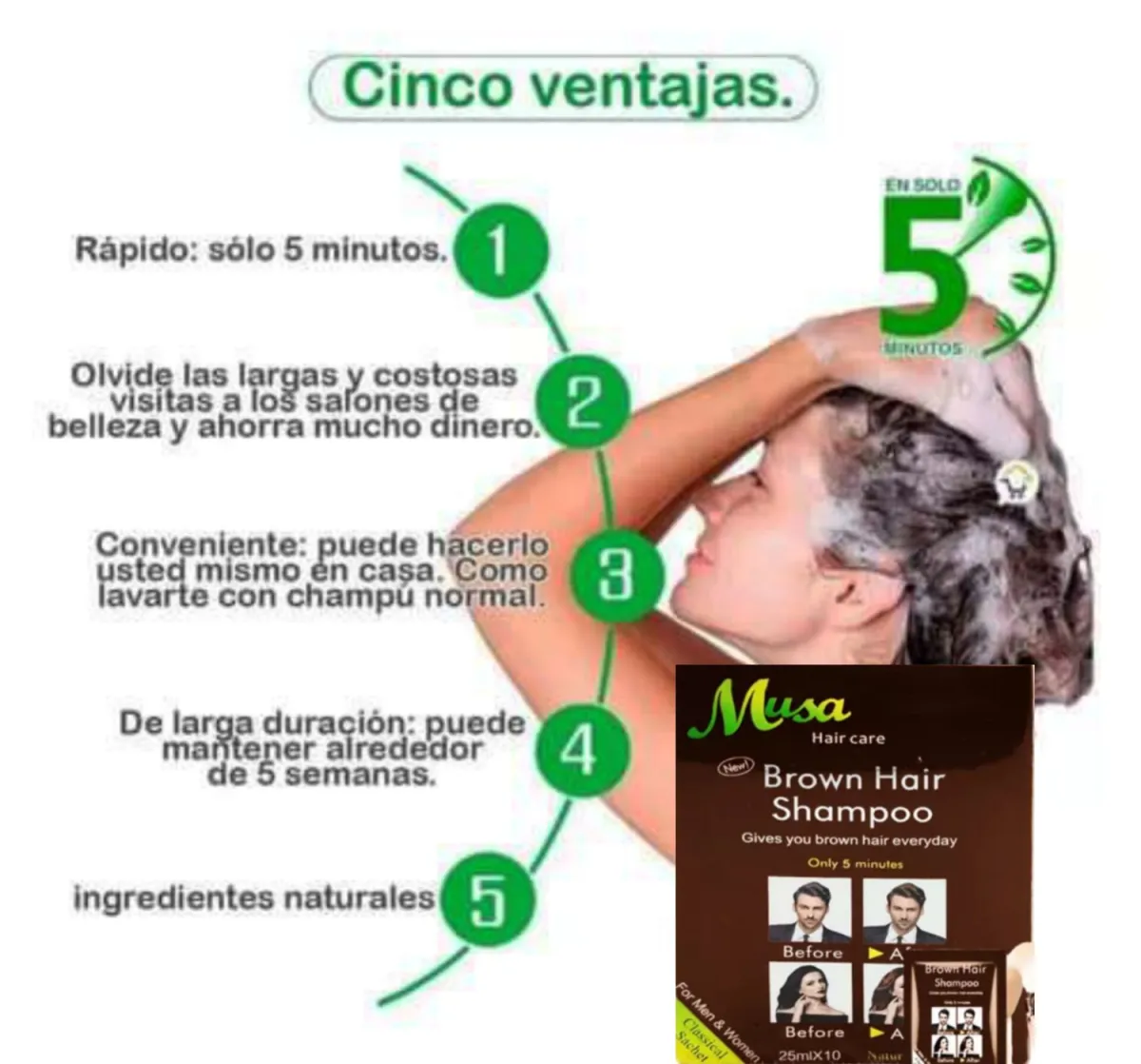 10 TINTE SHAMPOO MARRON claro