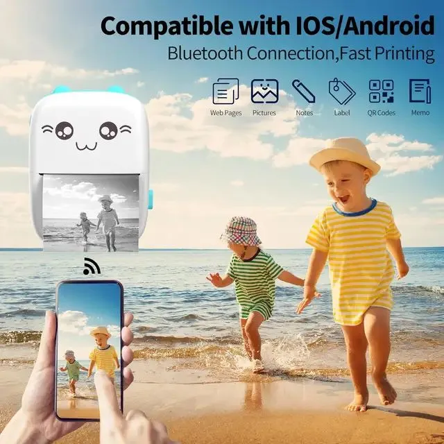 MINI IMPRESORA PORTÁTIL K-WAII Celeste