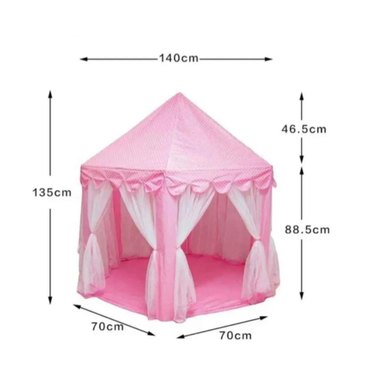 CASTILLO TULL ARMABLE CON LUCES PORTABLE ROSADO