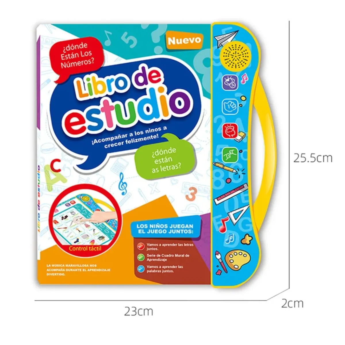 Libro didactico con sonidos en español e inglés — Juguetes musicales eléctricos
