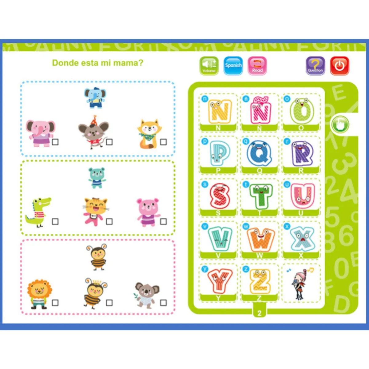 Libro didactico con sonidos en español e inglés