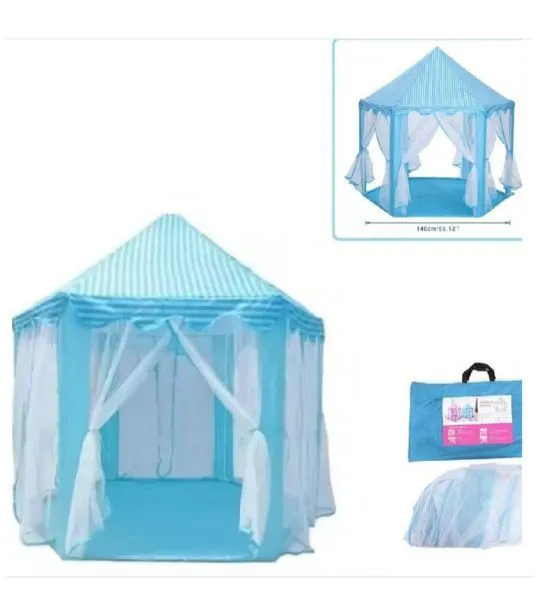 CASTILLO TULL ARMABLE CON LUCES PORTABLE CARPA CELESTE — Estructuras de juegos al aire libre