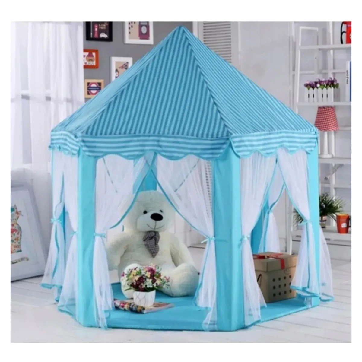 CASTILLO TULL ARMABLE CON LUCES PORTABLE CARPA CELESTE