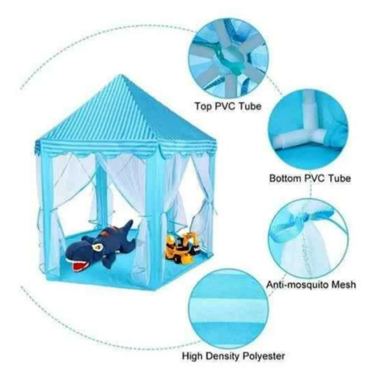 CASTILLO TULL ARMABLE CON LUCES PORTABLE CARPA CELESTE
