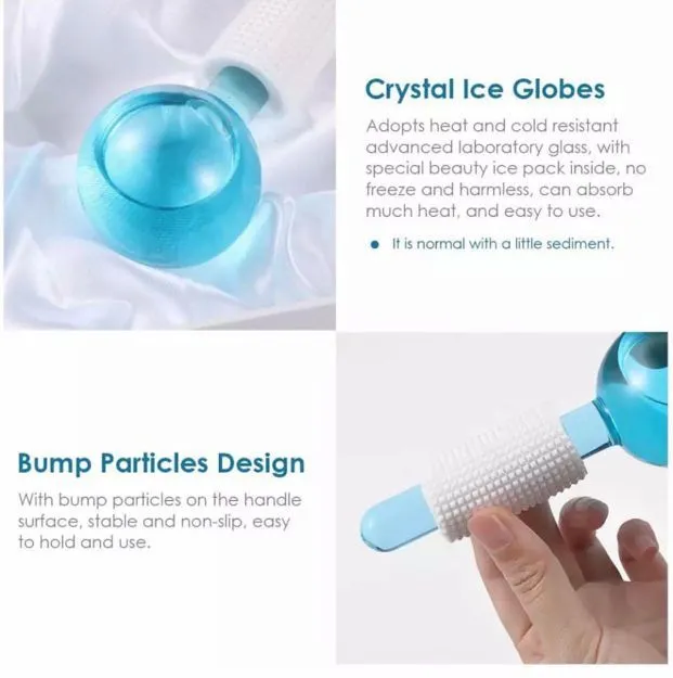 ICE GLOBES BOLAS DE CRISTAL PARA MASAJE Y REAFIRMACION