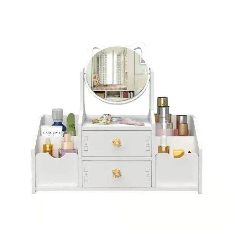 ORGANIZADOR PARA MAQUILLAJE DE MELAMINE CON ESPEJO — Patas para muebles