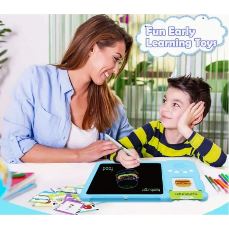 TABLETA DIDÁCTICA PIZARRA MÁGICA ESPAÑOL E INGLÉs CELESTE — Accesorios para tableros de dibujo