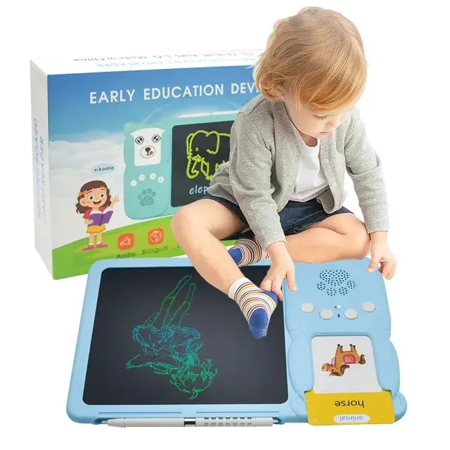 TABLETA DIDÁCTICA PIZARRA MÁGICA ESPAÑOL E INGLÉs CELESTE — Accesorios para tableros de dibujo