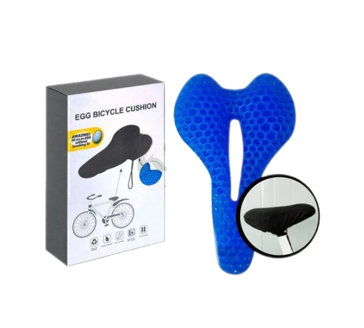 ASIENTO COJIN GEL PARA TODO TIPO DE BICICLETA CON FUNDA