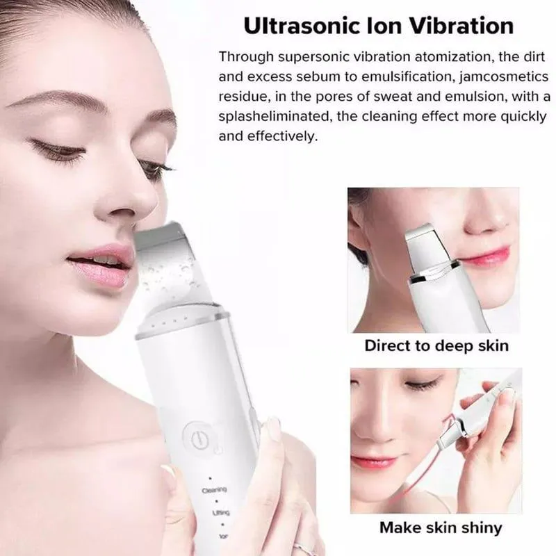 Limpiador facial espátula quita espinillas ULTRASONIDO — Equipos de masaje profesional
