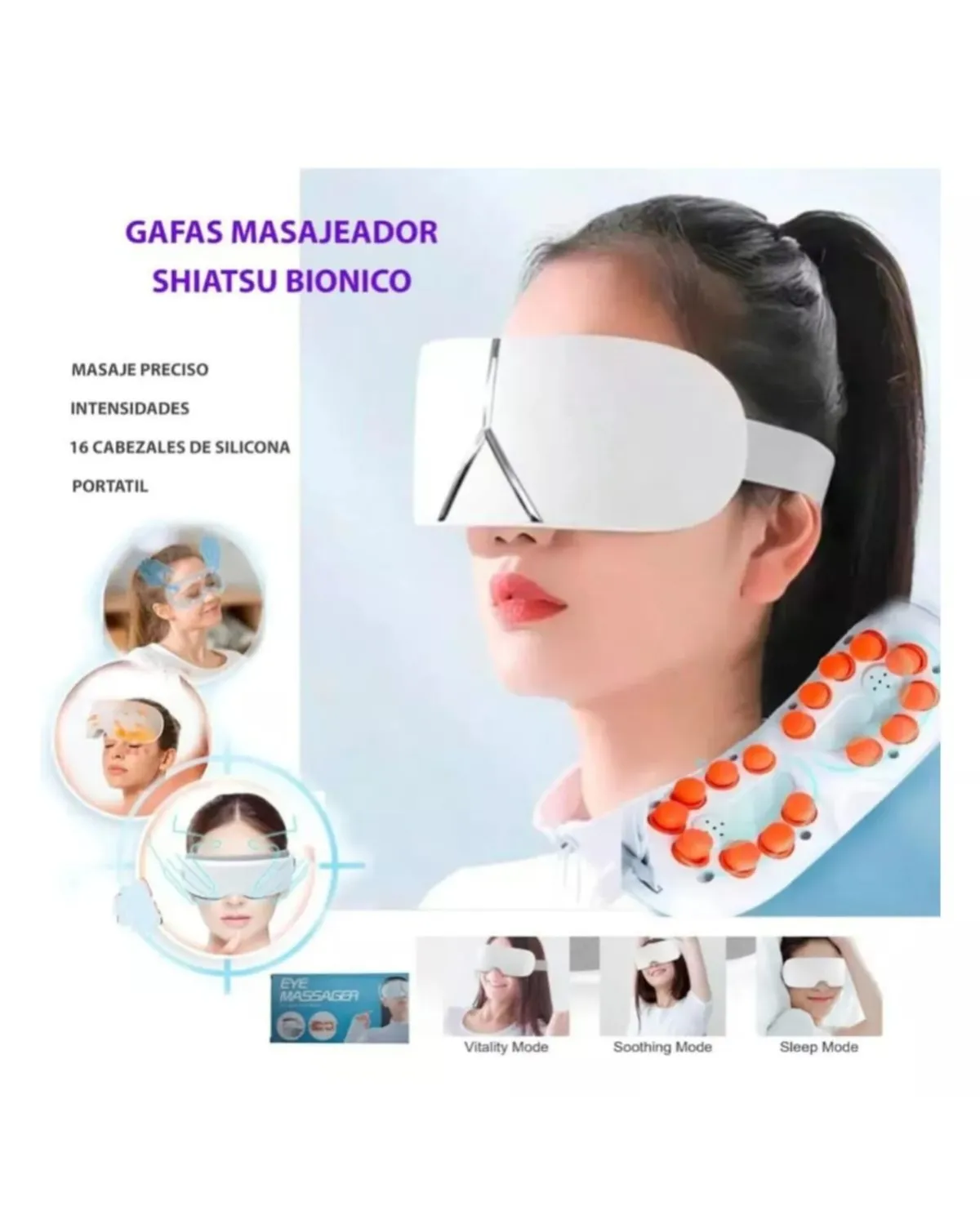 Masajeador de OJOS Inalámbrico portátil — Otros masajes corporales / tonificación
