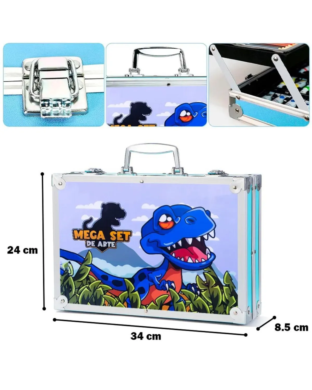 SET DE LUJO METALICO 145 piezas DINO U ASTRONAUTA