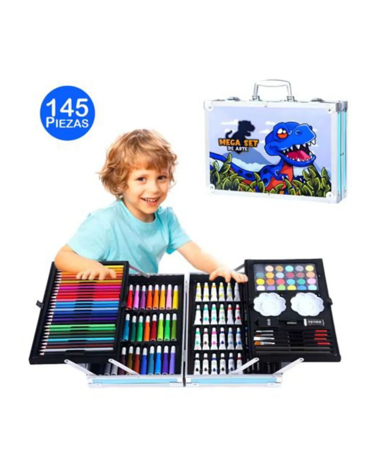 SET DE LUJO METALIZADO 145 PIEZAS (ARTE) — Pinceles y aplicadores de pintura