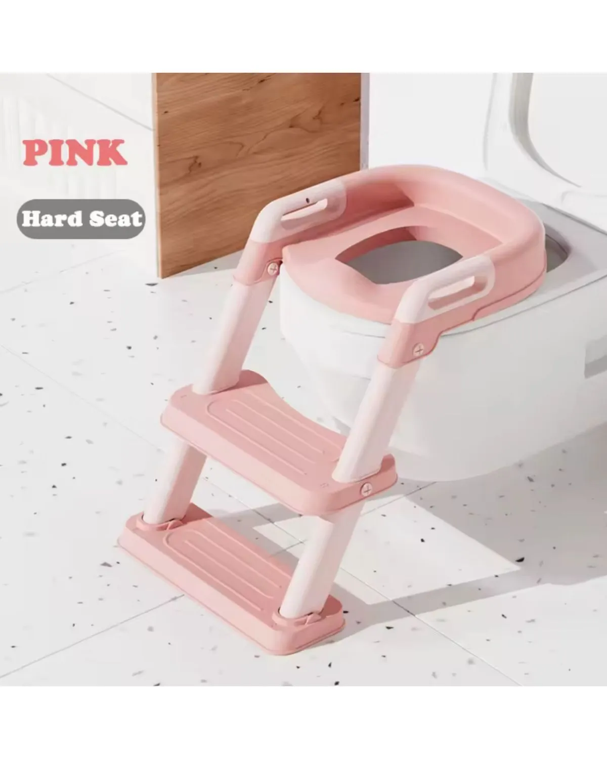 Asiento De Entrenamiento Escalonado Para Inodoro Rosado