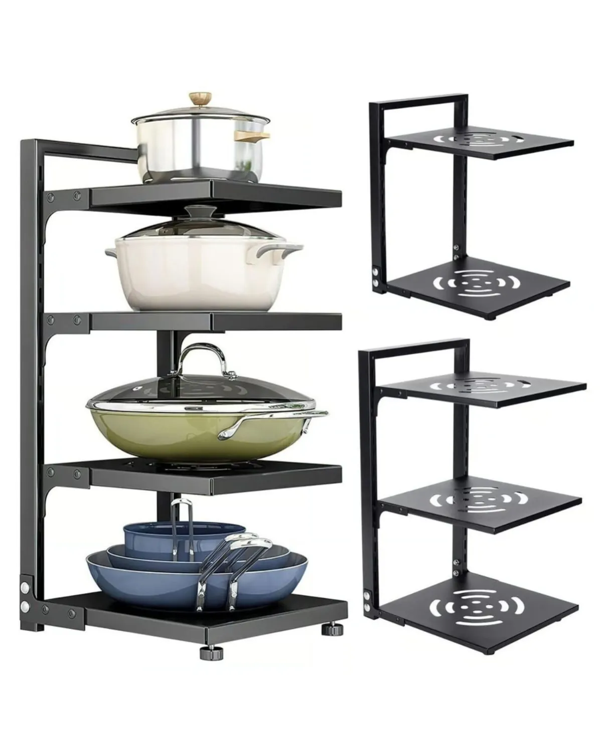 RACK Organizador porta Ollas de 4 Niveles — Organizadores dormitorio / Living