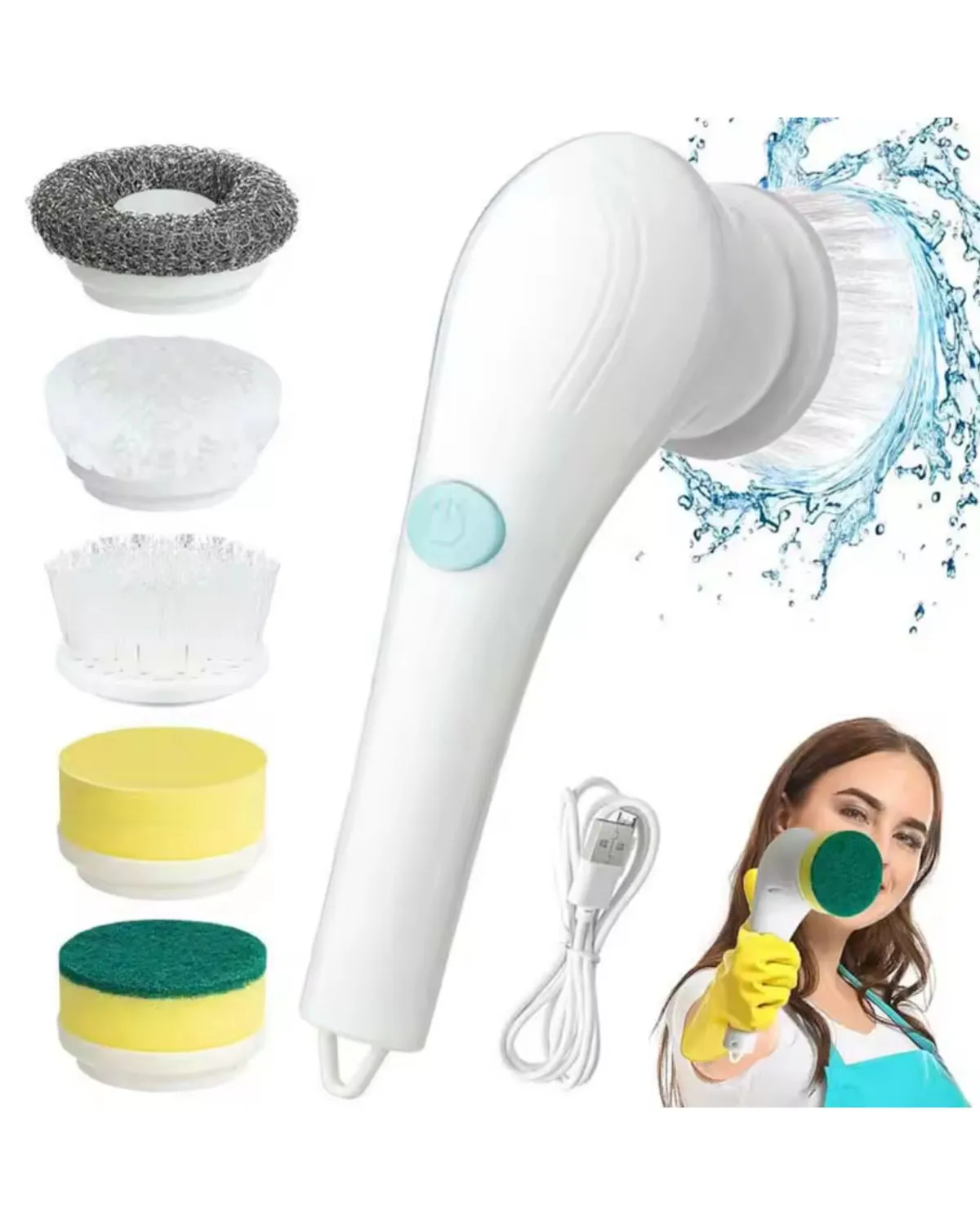 CEPILLO DISPENSADOR ELECTRICO DE LIMPIEZA 7 EN 1 — Dispensadores para productos de limpieza