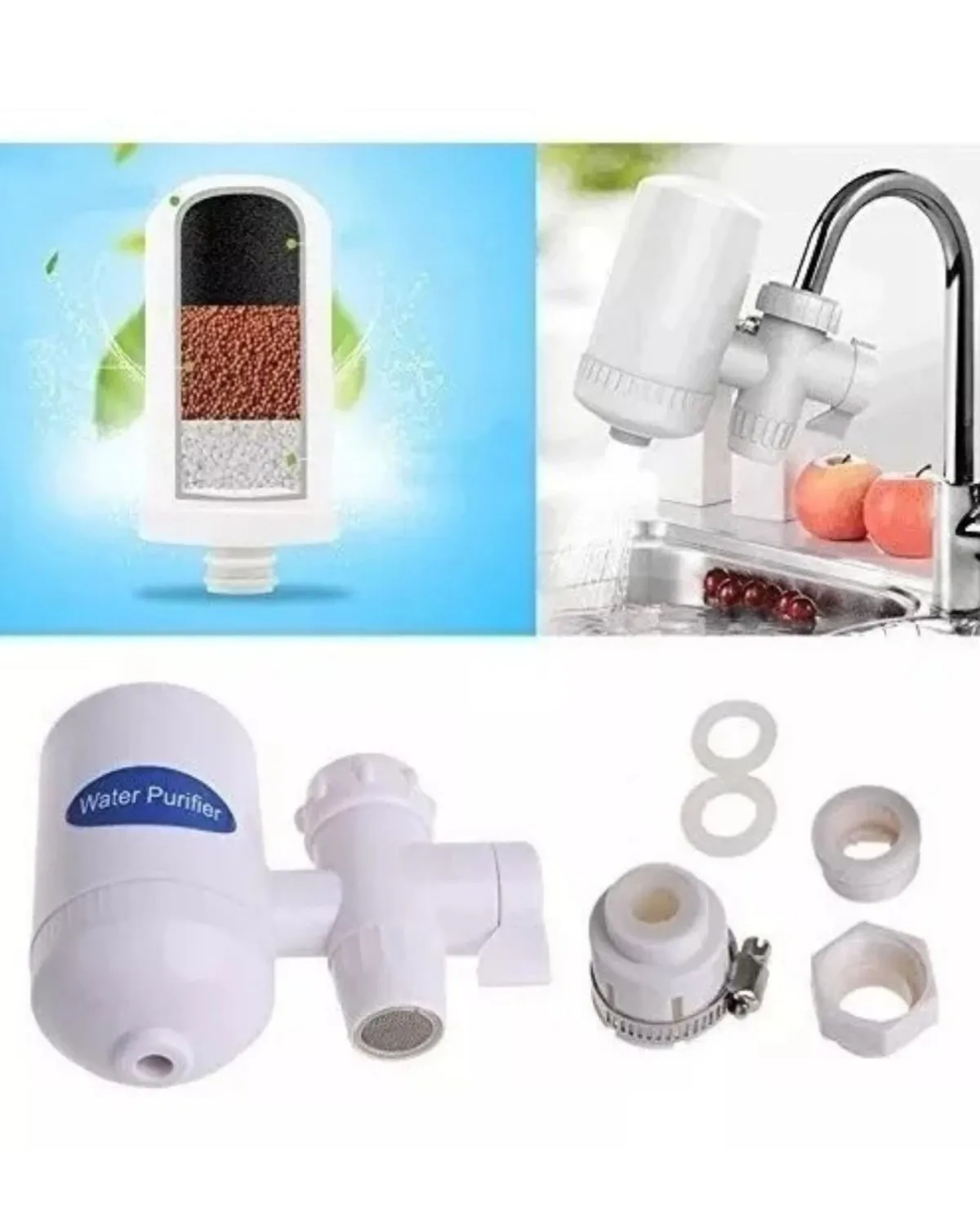 FILTRO PURIFICADOR DE AGUA CON LLAVE DUAL — Filtros de agua / cartuchos de filtro de agua