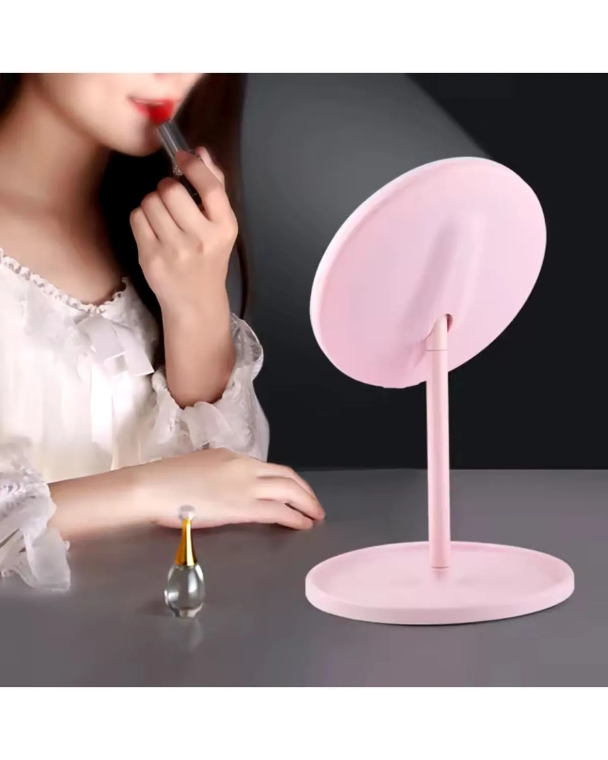 ESPEJO LED TACTIL DE BELLEZA RECARGABLE — Espejos