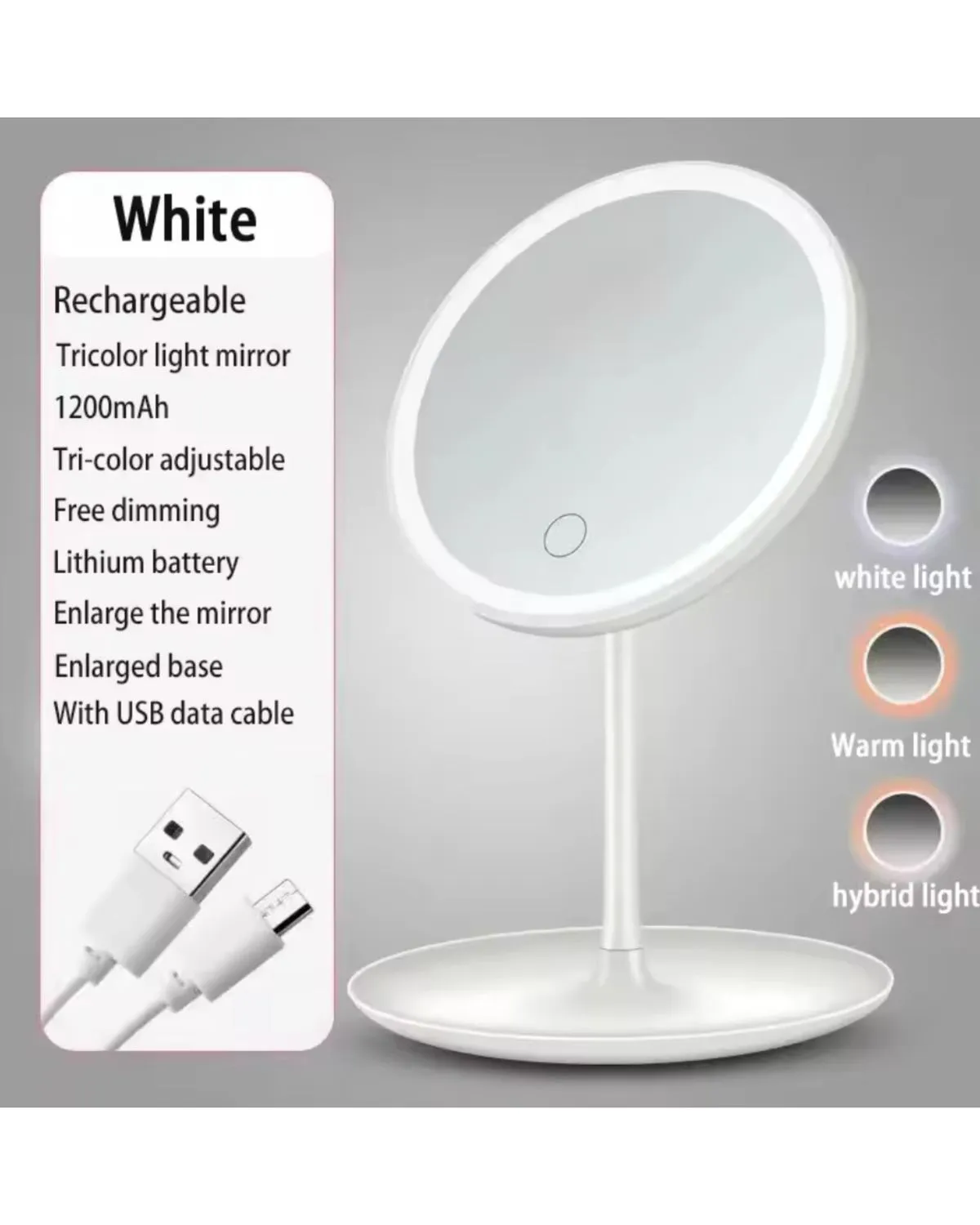 ESPEJO LED CON PANTALLA TACTIL DE MAQUILLAJE — Espejos