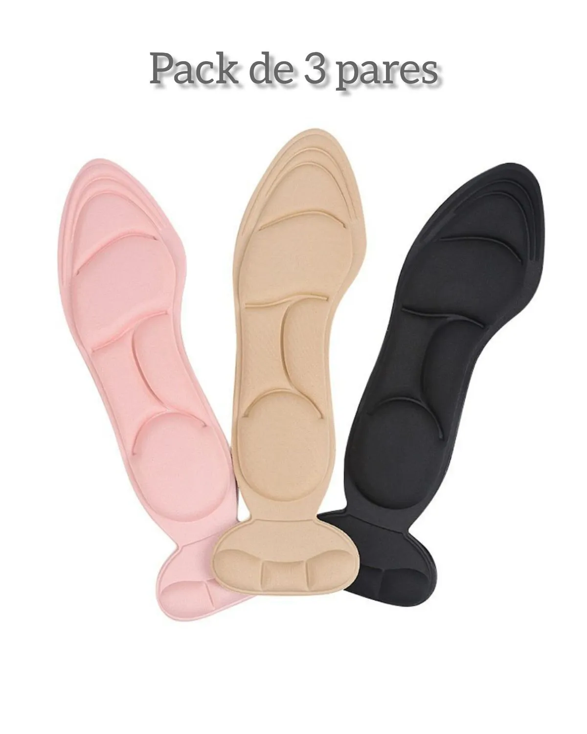 03 PARES PLANTILLA ORTOPEDICA CON SOPORTE DE TALON