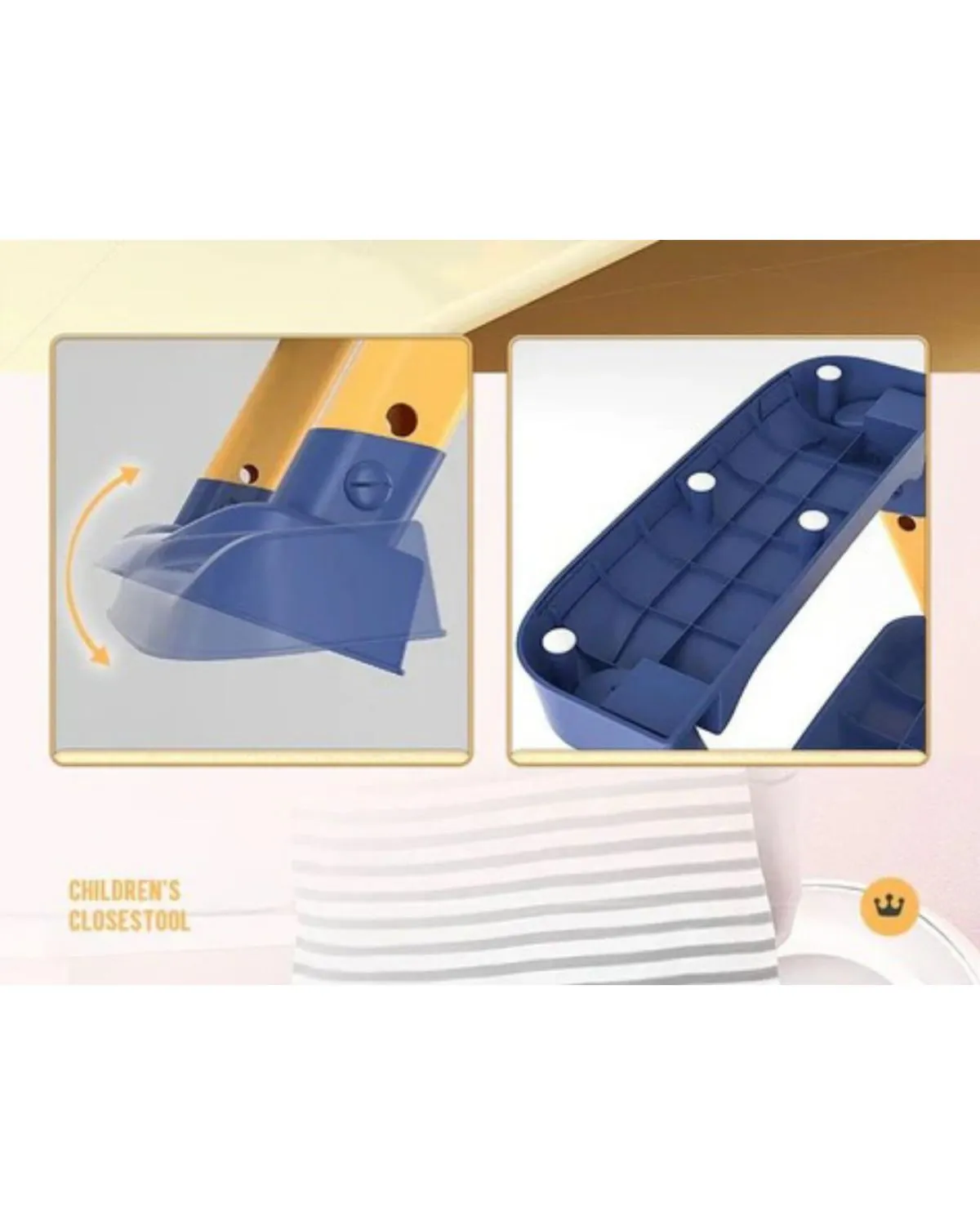 Asiento de Entrenamiento para Baño con Escalera Plegable