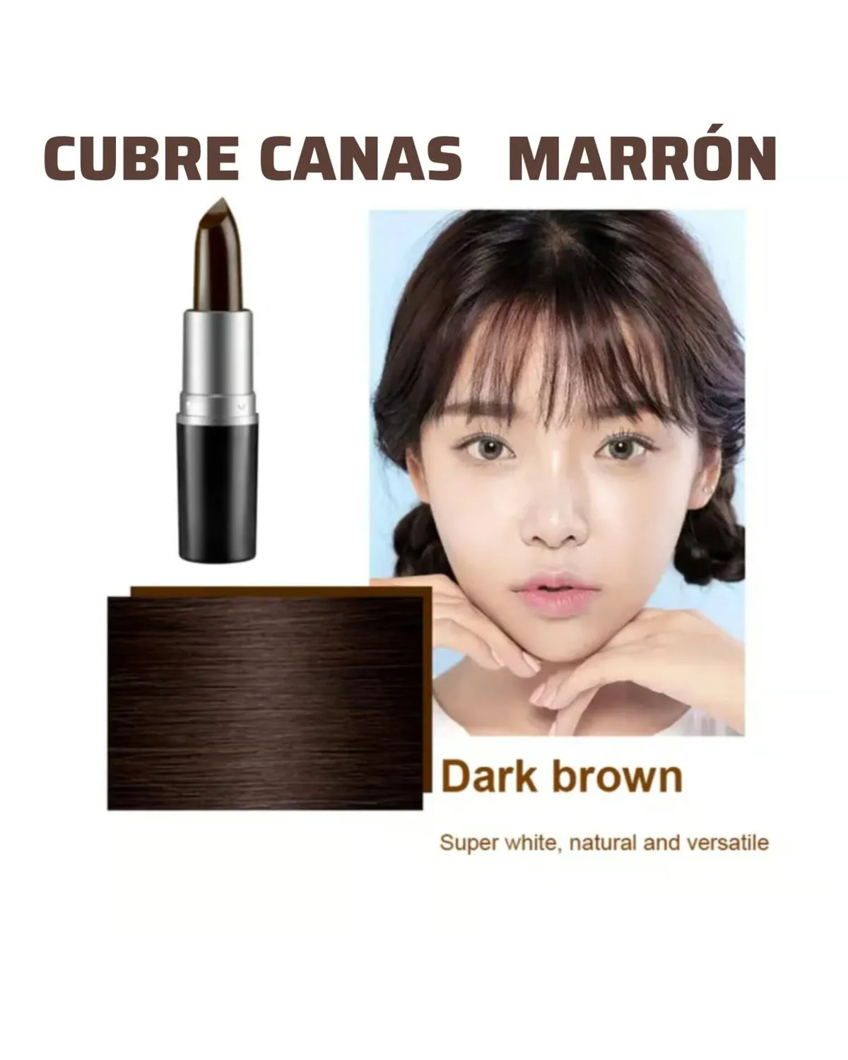 CUBRE CANAS EN BARRA MARRON — Cabello / coloraciones