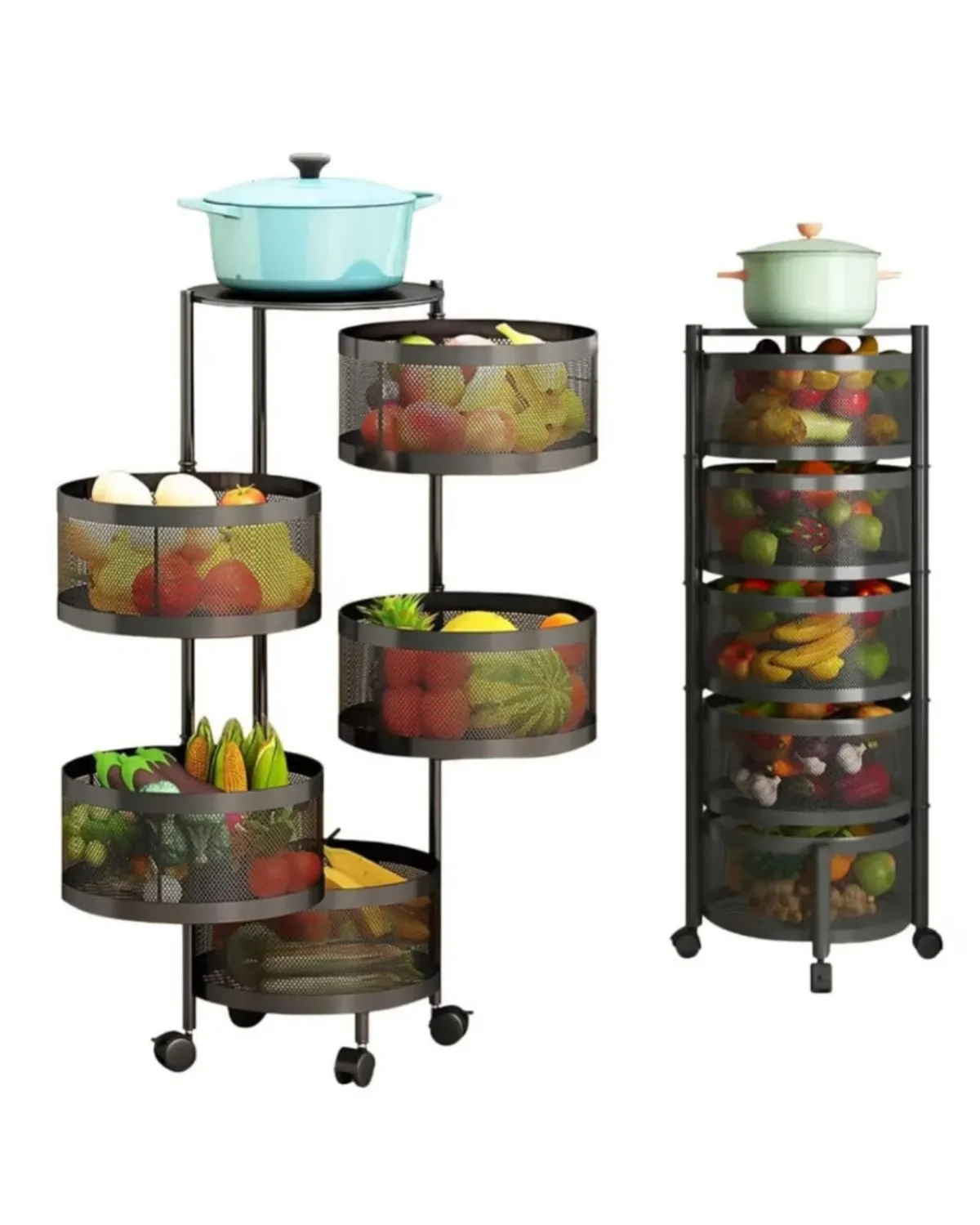 Organizador Estante De Almacenamiento De Cocina Giratorio 5 Niveles — Organizadores dormitorio / Living