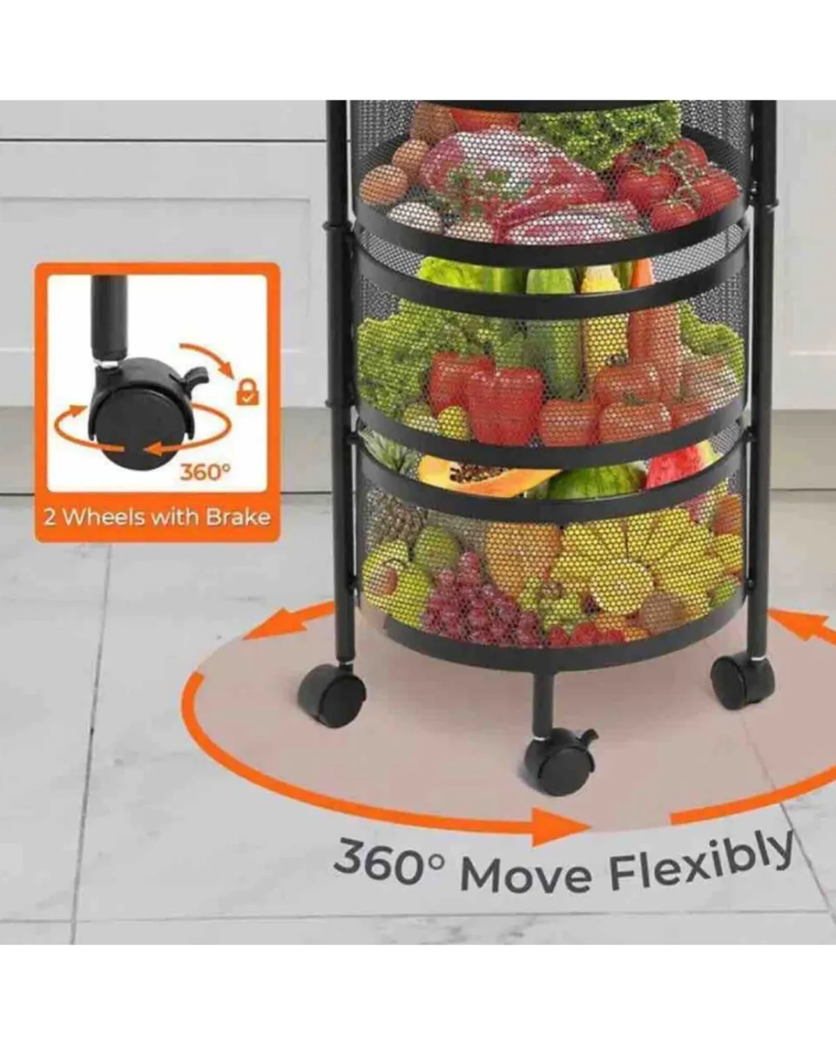 Organizador Estante De Almacenamiento De Cocina Giratorio 5 Niveles
