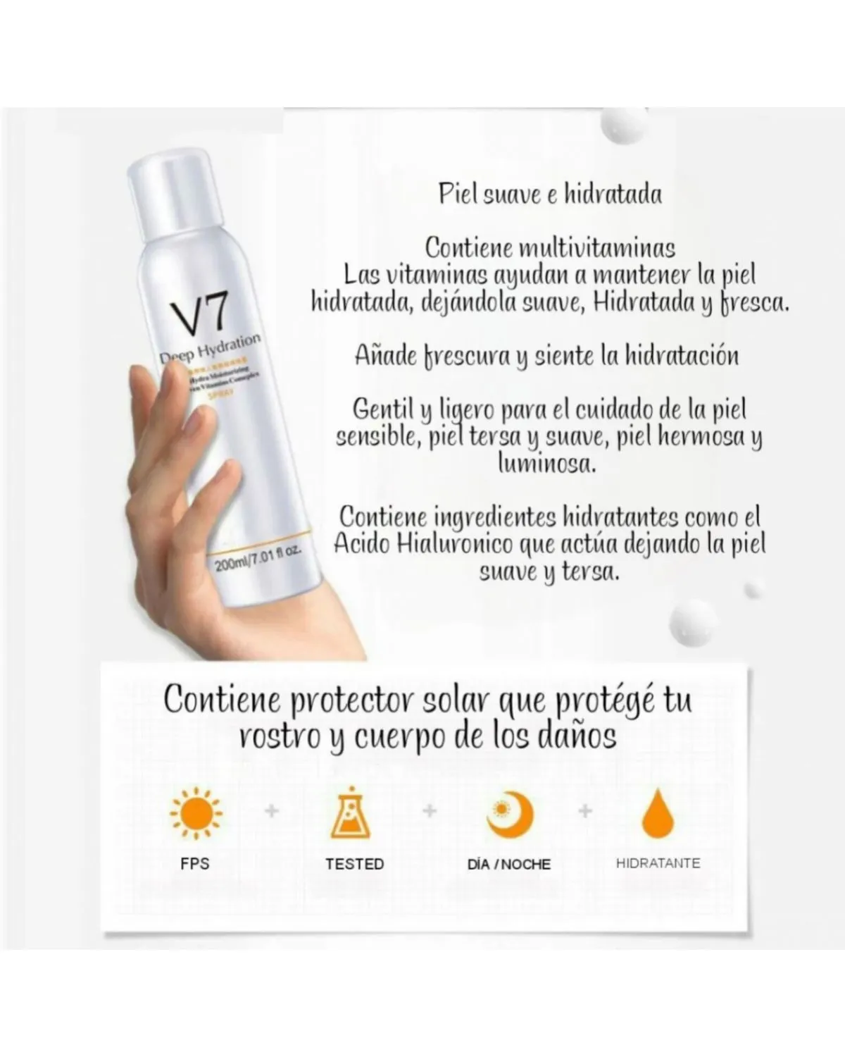 SPRAY ACLARANTE DE CUERPO V7 BIOAQUA — Aclaradores de piel
