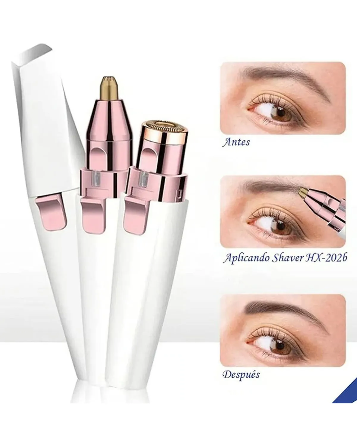 DEPILADOR 2 EN 1 VELLOS Y CEJAS — Afeitado / cuchillas