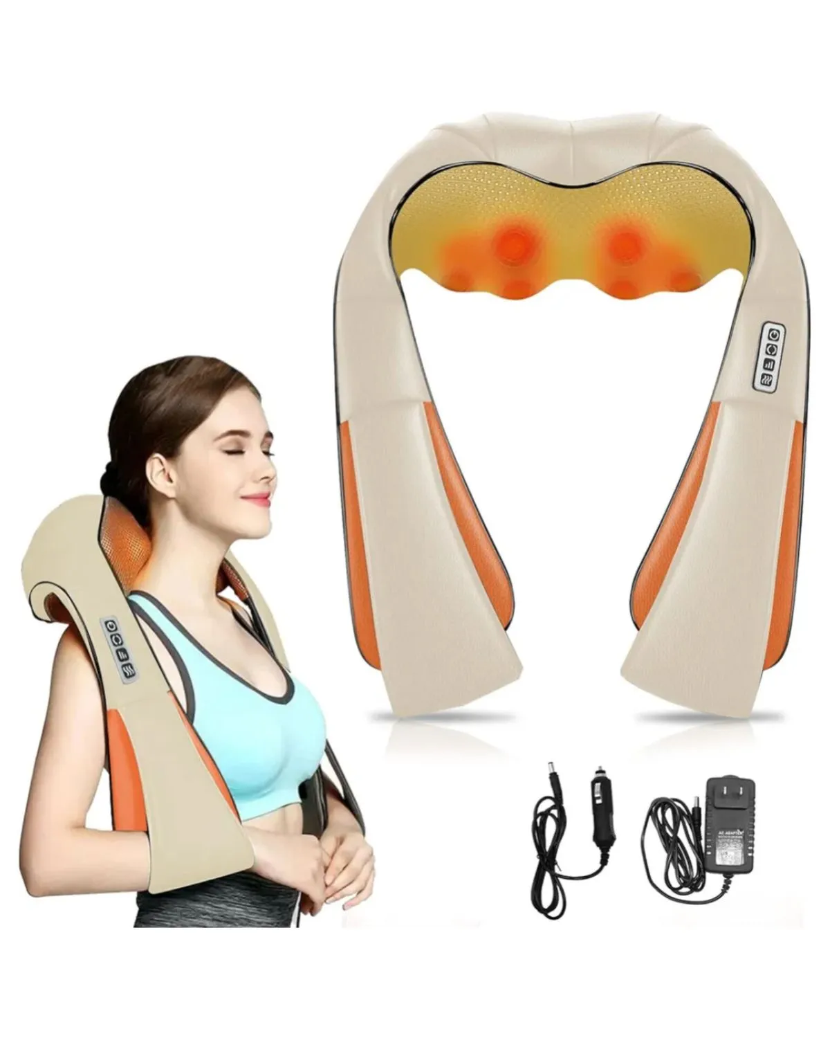 Masajeador Cervical Eléctrico de Cuello Espalda Cuerpo con Infrarrojo — Productos para masajes / calentamiento personal eléctricos