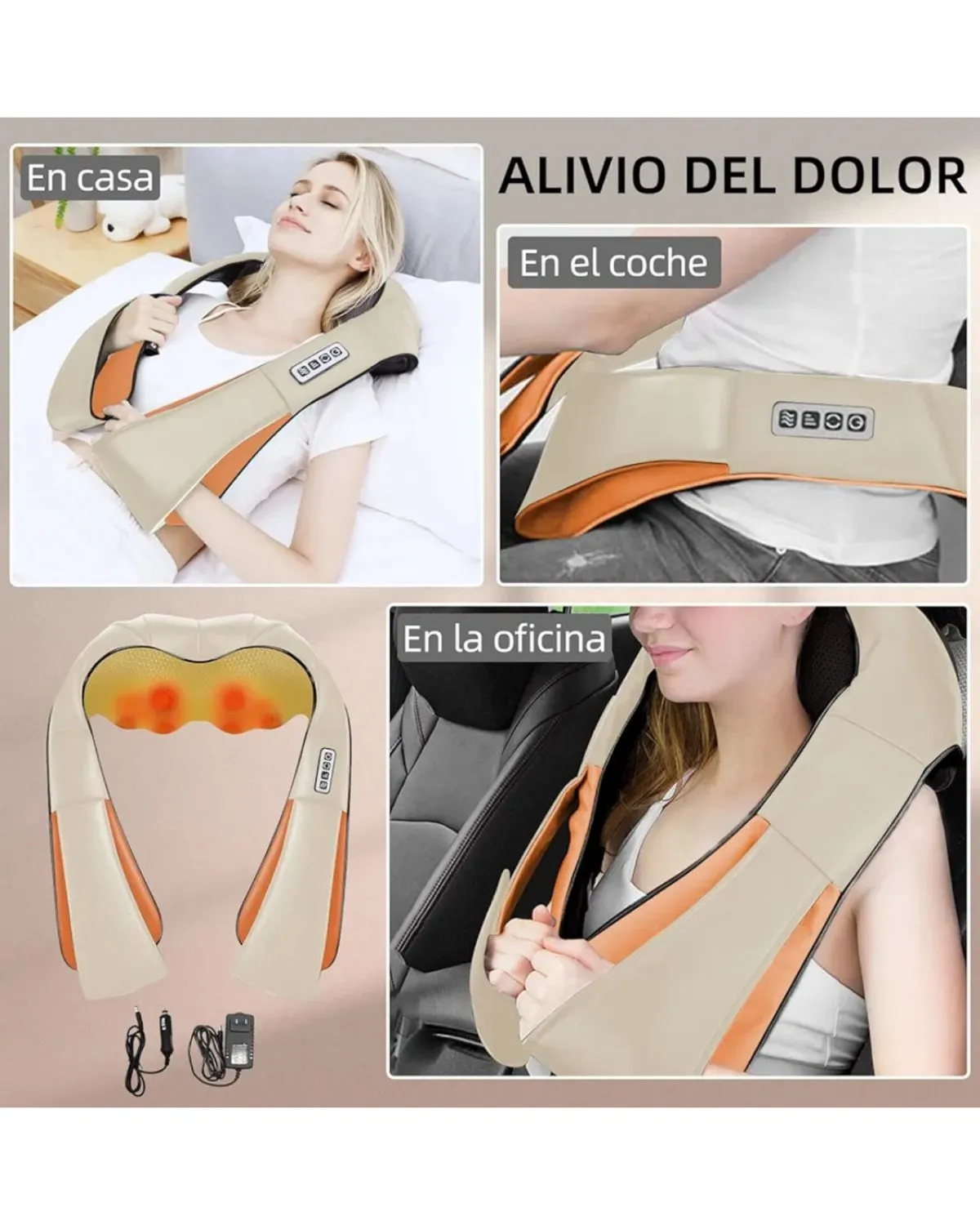 Masajeador Cervical Eléctrico de Cuello Espalda Cuerpo con Infrarrojo — Productos para masajes / calentamiento personal eléctricos