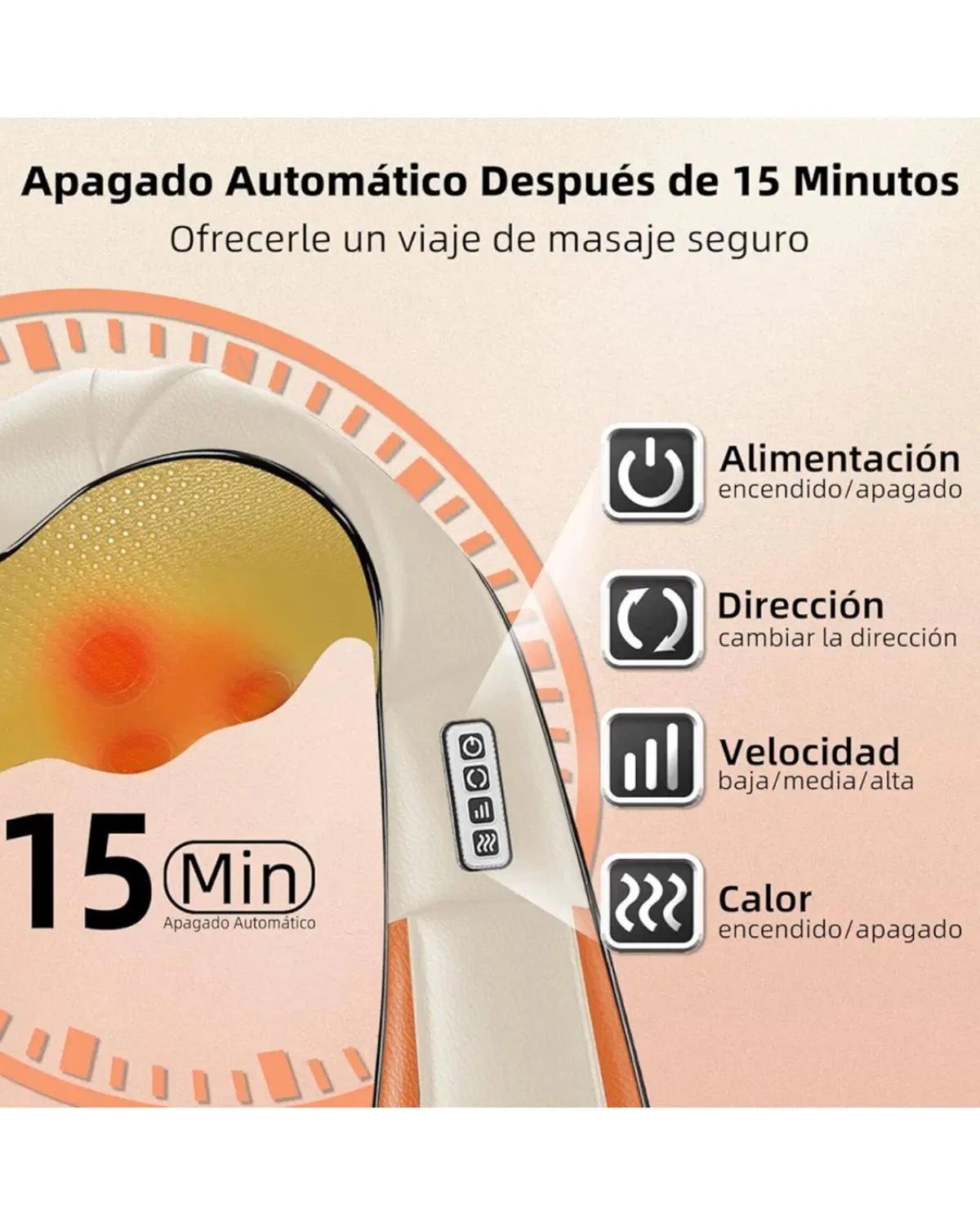 Masajeador Cervical Eléctrico de Cuello Espalda Cuerpo con Infrarrojo