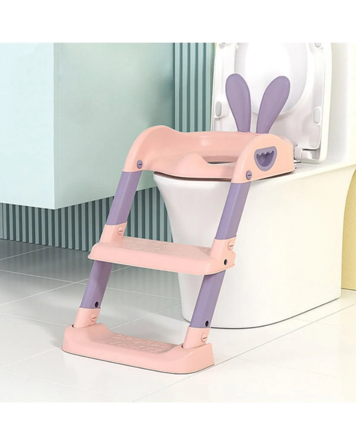 Asiento de Entrenamiento para Baño con Escalera Plegable — Asientos para bebés no eléctricos