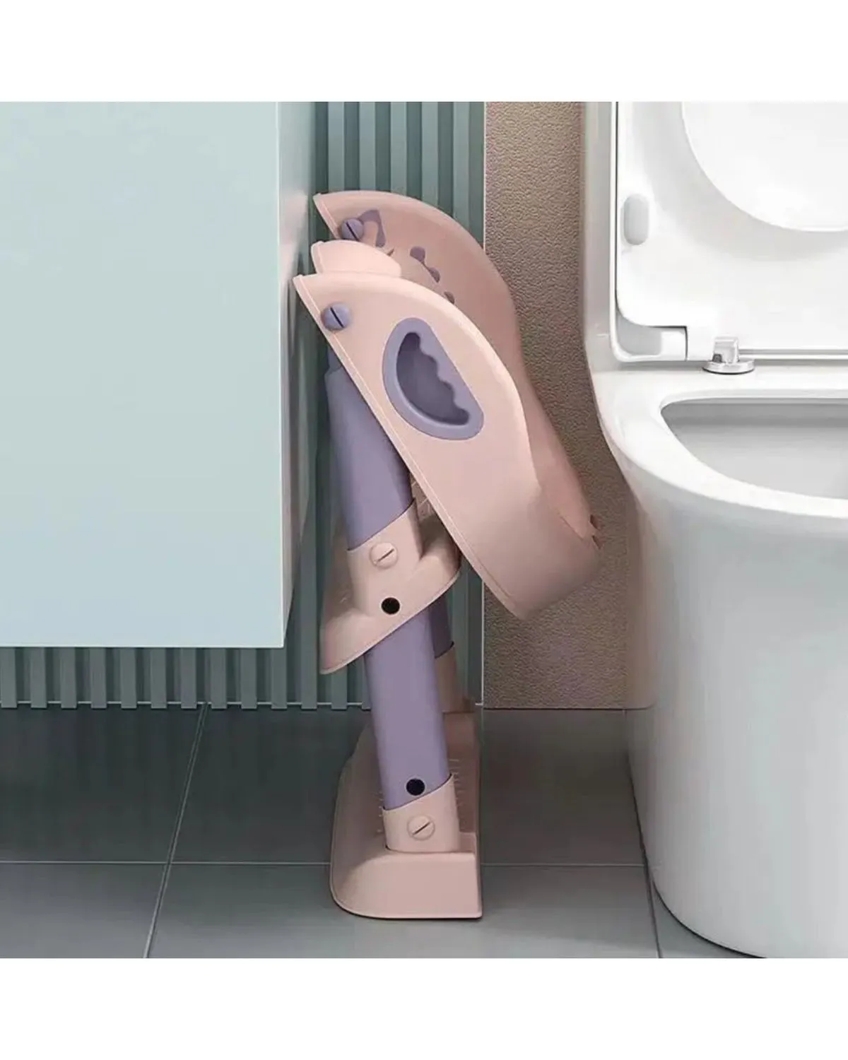 Asiento de Entrenamiento para Baño con Escalera Plegable