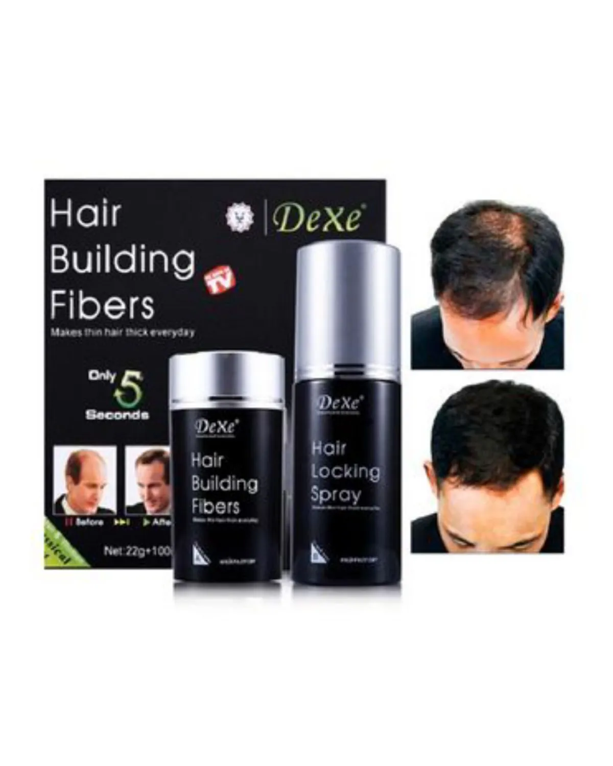 Dexe Fibras Capilares + Spray Fijador de Cabello — Cabello / coloraciones