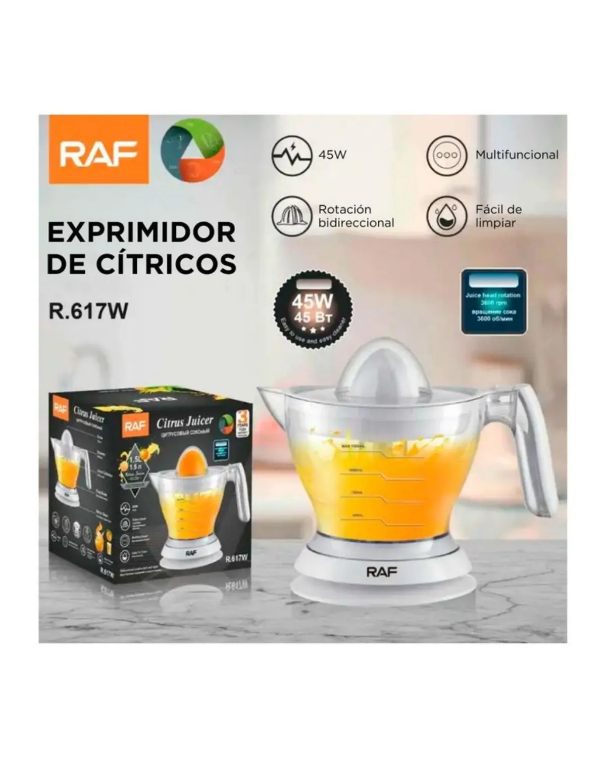 Exprimidor de Cítricos Naranjas Eléctrico RAF