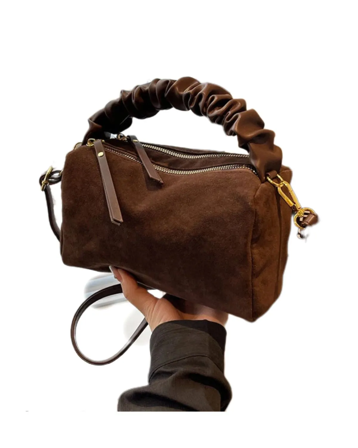 Bolso de Mano Hombro Bandolera Gamuza — Carteras de mano o colgantes / mochilas / bolsos