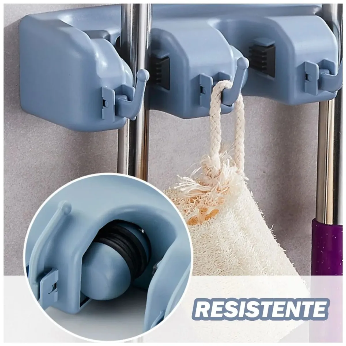 02 Organizador De Escobas con 5 espacios Resistente