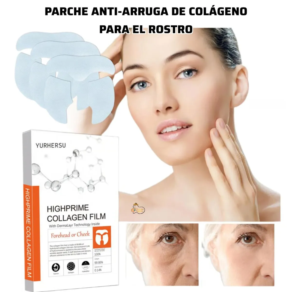 Parche ANTI-ARRUGA de COLÁGENO para el rostro / 3 set — Cosméticos / rostro