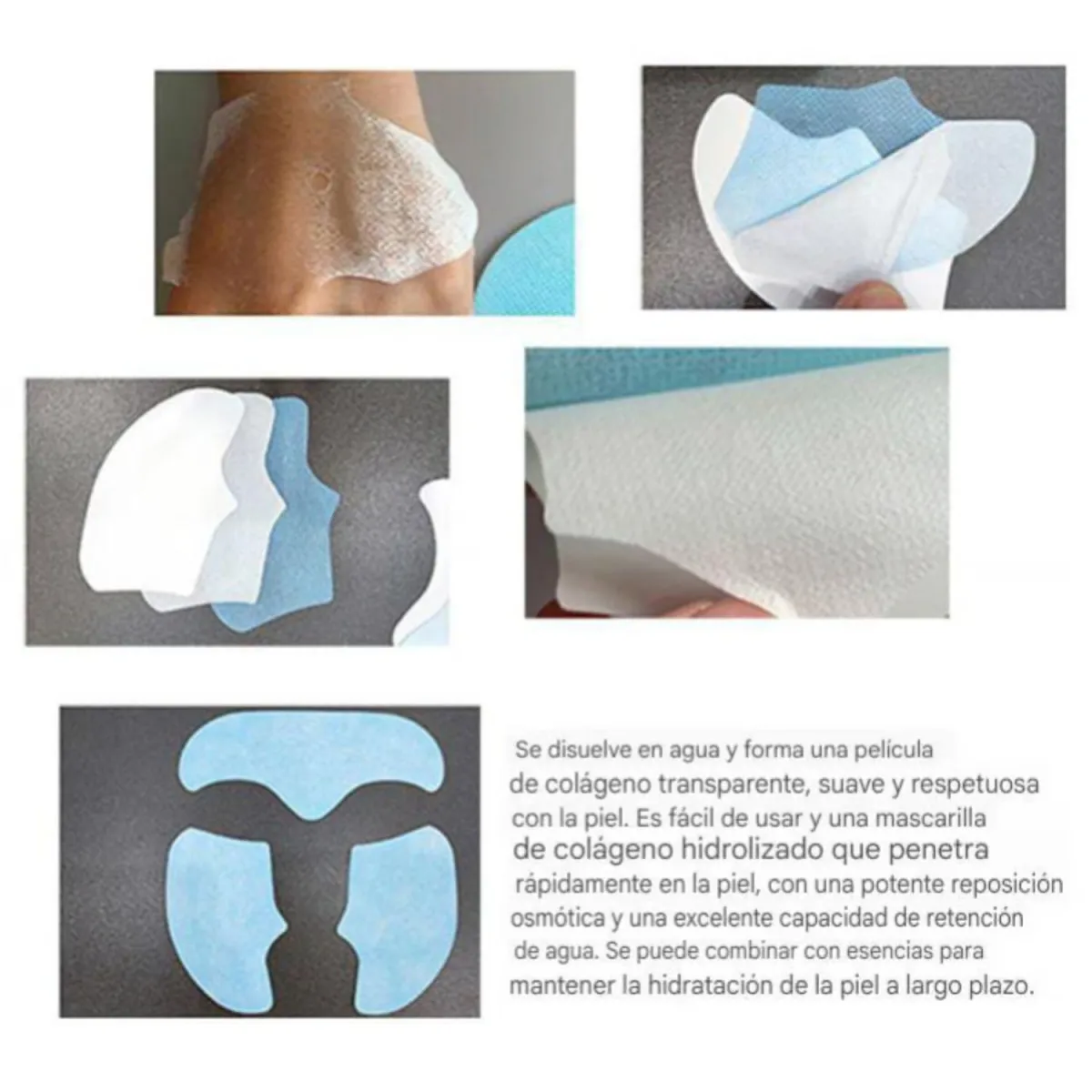 Parche ANTI-ARRUGA de COLÁGENO para el rostro / 3 set