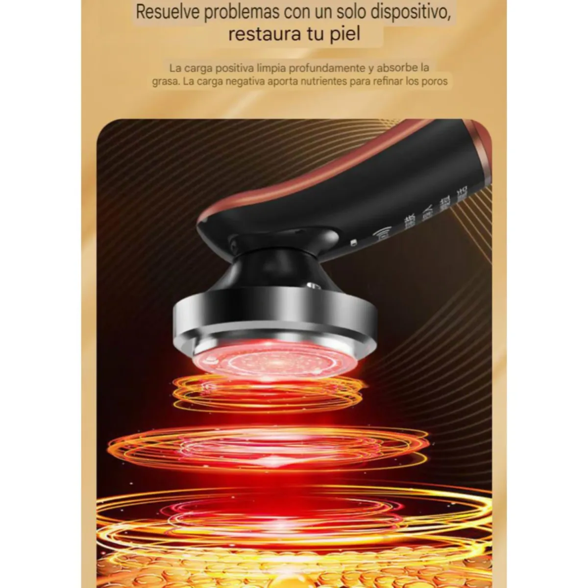 MASAJEADOR ANTIARRUGAS TÉRMICO VIBRATORIO FOTONES 4 EN 1