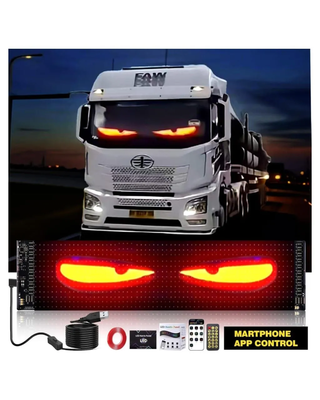 Letrero LED flexible PROGRAMABLE USB 10 x 35 cm