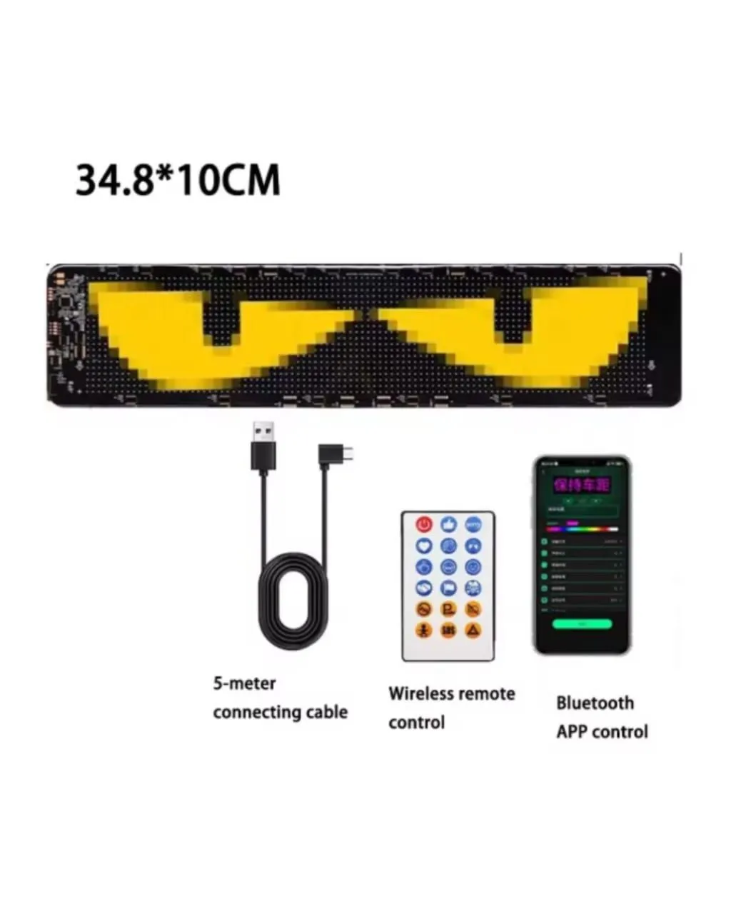 Letrero LED flexible PROGRAMABLE USB 10 x 35 cm — Tubos flexibles / trenzados de cable