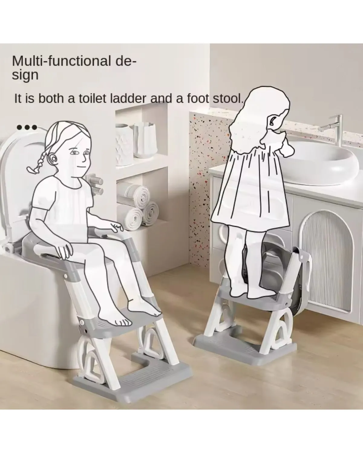 Asiento De Entrenamiento Escalonado Para Inodoro acolchado