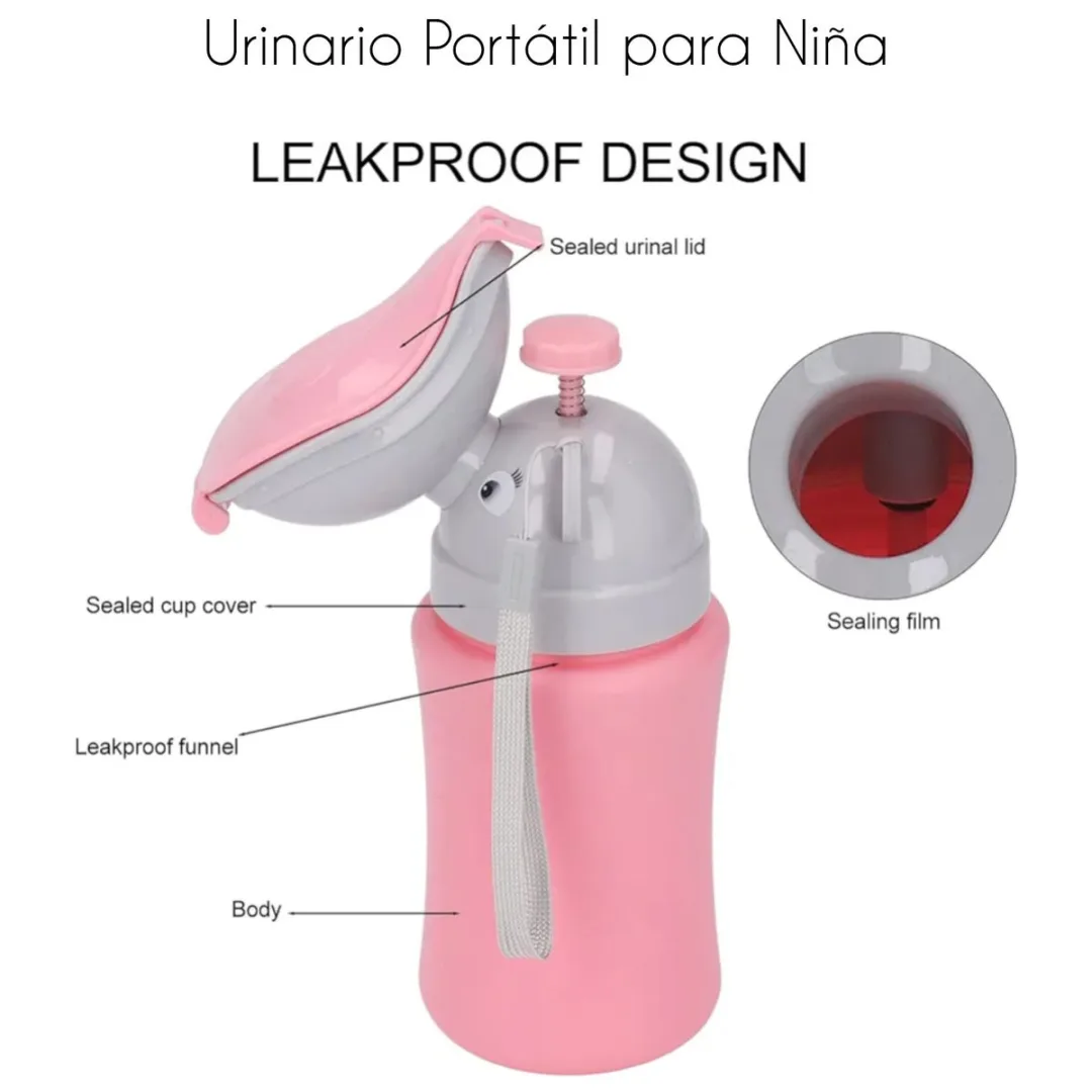Baño portátil de viaje para niñas botella de orina portátil
