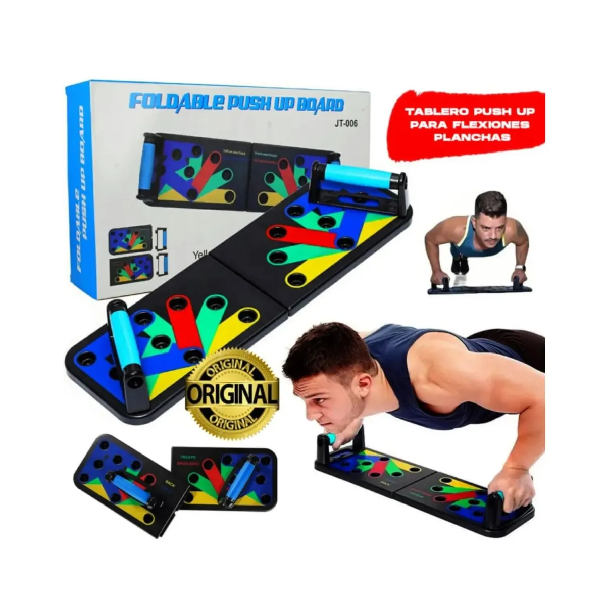 TABLA PLEGABLE DE FLEXIONES PUSH UP ENTRENAMIENTO EN CASA